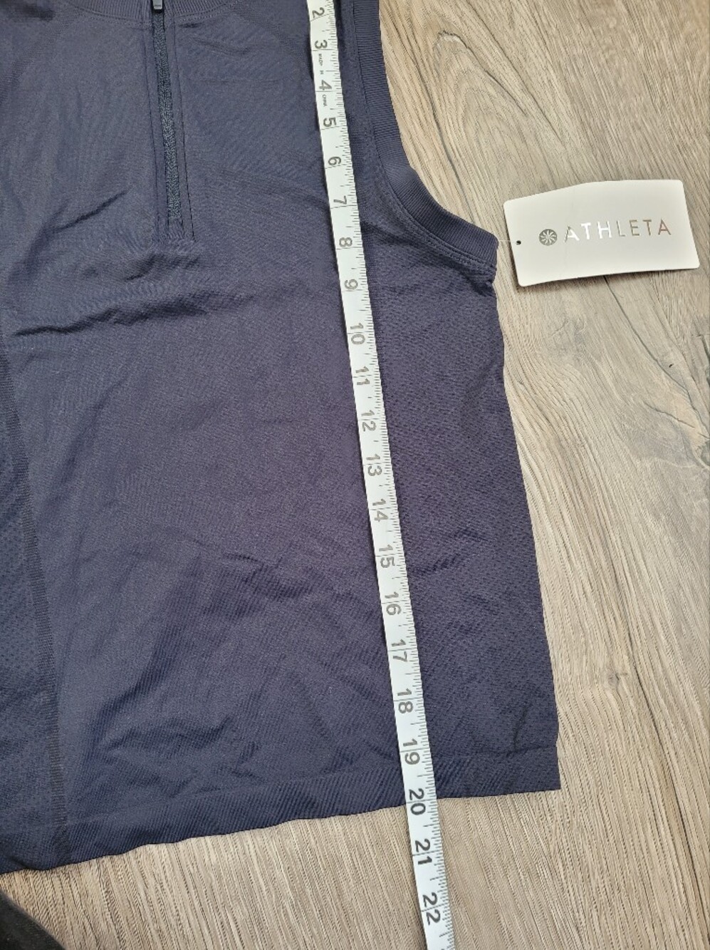 NWT Athleta Ace Seamless Half Zip Tank Top Navy Blue XS - Picture 7 of 7